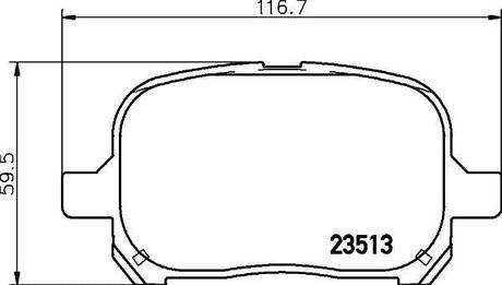 NP1033 Nisshinbo Колодки тормозные дисковые передні Toyota Camry 2.4, 3.0 (01-06)/Lexus RX 300 (00-03) ()
