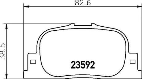 NP1035 Nisshinbo Колодки тормозные дисковые задние Toyota Camry 2.2, 3.0 (96-01) ()