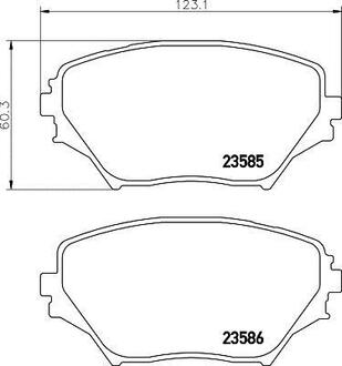 NP1036 Nisshinbo Колодки тормозные дисковые передні Toyota RAV-4 1.8, 2.0 2.4 (00-05) ()
