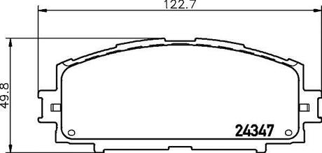 NP1053 Nisshinbo Колодки тормозные дисковые передние Toyota Prius Hybrid 1.8 (09-), Yaris 1.6 (08-13) ()