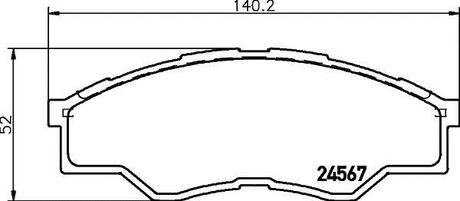 NP1055 Nisshinbo Колодки тормозные дисковые передние Toyota Hilux 2.5, 2.7, 3.0 (07-) ()