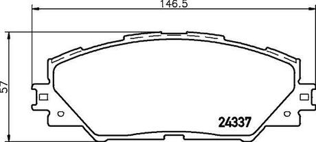 NP1058 Nisshinbo Колодки тормозные дисковые передні Toyota RAV-4 2.0, 2.2, 2.4 (05-) ()