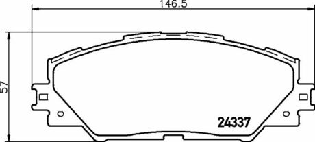 NP1058SC Nisshinbo Колодки тормозные дисковые передние Strong Ceramic Toyota RAV-4 2.0, 2.2, 2.4 (05-) ()