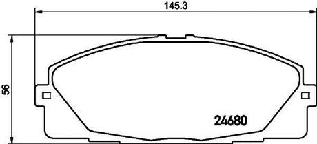 NP1059 Nisshinbo Колодки тормозные дисковые передние Toyota Hiace 2.5, 2.7, 3.0 (05-) ()
