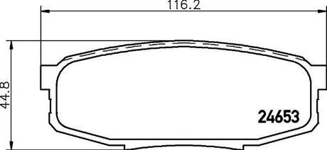 NP1064 Nisshinbo Колодки тормозные дисковые задні Toyota Land Cruiser 4.5, 4.6, 4.7 (08-) ()