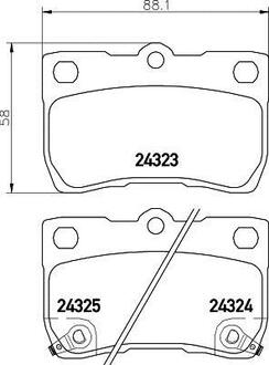 NP1067 Nisshinbo Колодки тормозные дисковые задние Lexus IS 250, 200d, 220d, Lexus GS 300, 430, 450h (05-) ()
