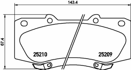 NP1069SC Nisshinbo Колодки тормозные дисковые передние Toyota Hilux 2.5, 3.0, 4.0 (07-)