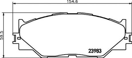 NP1082 Nisshinbo Колодки тормозные дисковые передні Toyota IS 220d, 250, 300h (05-13) ()