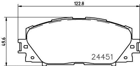 NP1091 Nisshinbo Колодки тормозные дисковые передние Toyota Corolla 1.8 (12-), Yaris 1.0, 1.3, 1.4 (05-) ()