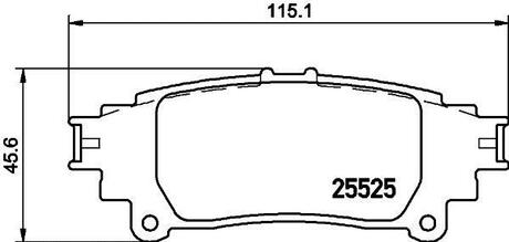 NP1105 Nisshinbo Колодки тормозные дисковые задние Lexus GS, RX 350, 300h, 450h (08-) ()