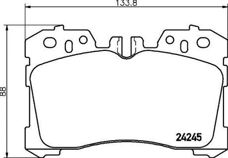 NP1107 Nisshinbo Колодки тормозные дисковые передние Lexus LS 460, 600h (07-) ()