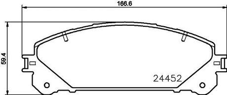 NP1109 Nisshinbo Колодки тормозные дисковые передні Lexus RX 350, 450 (08-), Lexus NX 200t, 300h (14-), RAV-4 2.0 (15-) ()