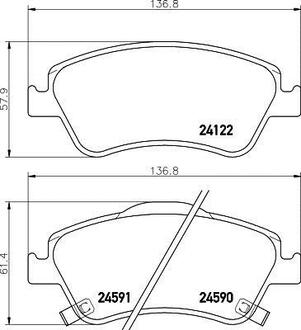 NP1115 Nisshinbo Колодки тормозные дисковые передние Toyota Corolla, Auris 1.4, 1.6, 1.8, 2.0 (07-) ()