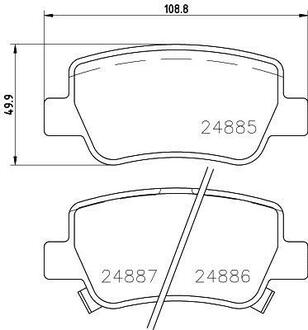 NP1118 Nisshinbo Колодки тормозные дисковые задні Toyota Avensis 1.6, 1.8, 2.0, 2.2 (08-) ()