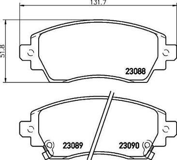 NP1120 Nisshinbo Колодки тормозные дисковые передні Toyota Corolla 1.4, 1.6, 2.0 (97-02) ()