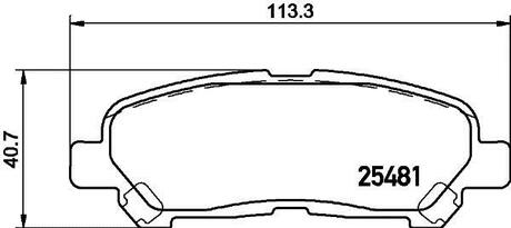 NP1122 Nisshinbo Колодки тормозные дисковые задні Toyota Highlander 2.7, 3.5 (09-) ()