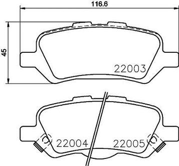 NP1126 Nisshinbo Колодки тормозные дисковые задние Toyota Venza 2.7 (08-) ()