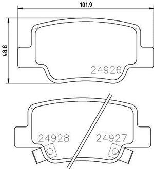 NP1127 Nisshinbo Колодки тормозные дисковые задні Toyota Verso 1.6, 1.8, 2.0, 2.2 (09-) ()