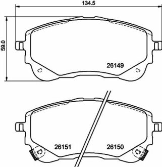 NP1173 Nisshinbo Колодки тормозные дисковые передні Toyota Corolla (19-) ()