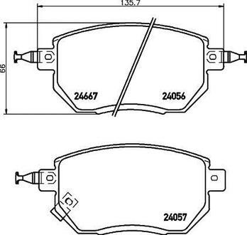 NP2024 Nisshinbo Колодки тормозные дисковые передние Nissan Murano, Qashqai 2.5, 3.5 (07-) ()
