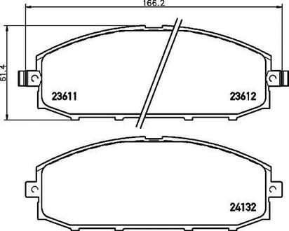 NP2026 Nisshinbo Колодки тормозные дисковые передние Nissan Patrol 3.0, 4.2, 4.8 (00-) ()