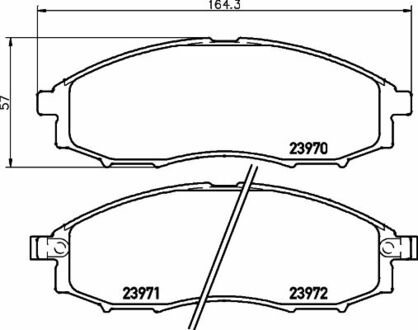 NP2027SC Nisshinbo Колодки тормозные дисковые передній Nissan Navara (97-), NP300 (08-) ()