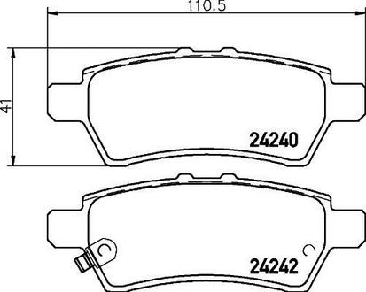 NP2028 Nisshinbo Колодки тормозные дисковые задние Nissan Navara, Pathfinder 2.5, 3.0, 4.0 (05-) ()