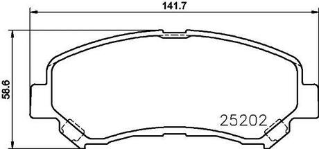 NP2048 Nisshinbo Колодки тормозные дисковые передні Nissan Qashqai, X-Trail 1.6, 2.0, 2.5 (07-) ()