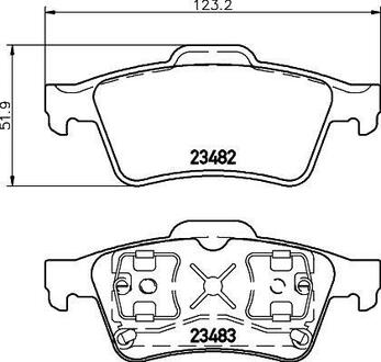 NP2072 Nisshinbo Колодки тормозные дисковые задні Renault Laguna II, Megane II 1.6, 1.8, 1.9, 2.0 (01-09) ()