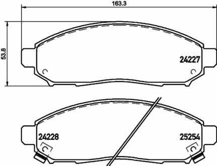 NP2082 Nisshinbo Колодки тормозные дисковые передні Nissan Leaf (ZE0) (10-), NV200 (14-) ()
