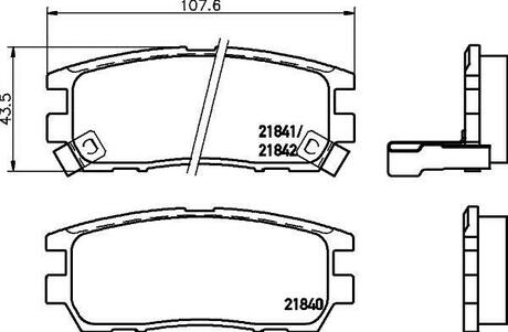 NP3002 Nisshinbo Колодки тормозные дисковые задні Mitsubishi Pajero II 2.6, 2.8, 3.0 (94-00) ()