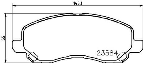 NP3009 Nisshinbo Колодки тормозные дисковые передні Mitsubishi ASX, Lancer, Outlander 1.6, 1.8, 2.0 (08-) ()
