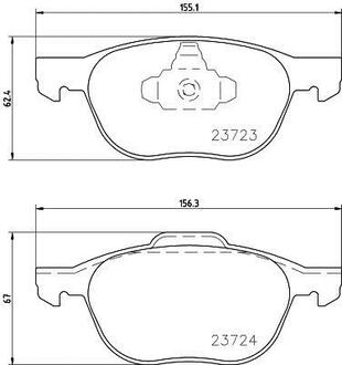 NP5006 Nisshinbo Колодки тормозные дисковые передние Mazda 3, 5 1.4, 1.6 1.8, 2.0 (06-) ()