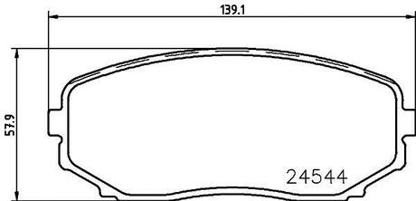 NP5015 Nisshinbo Колодки тормозные дисковые передні Mazda CX-7, CX-9 2.2, 2.3, 3.5, 3.7 (06-) ()