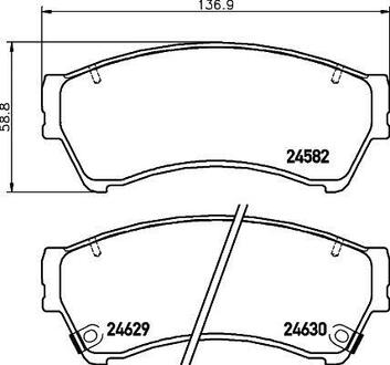 NP5017 Nisshinbo Колодки тормозные дисковые передние Mazda 6 1.8 2.0, 2.2 (07-) ()