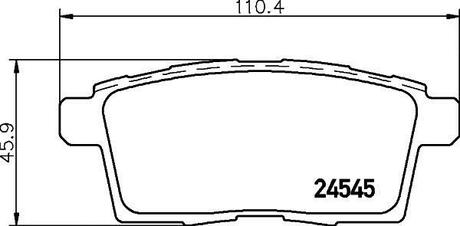 NP5024 Nisshinbo Колодки тормозные дисковые задні Mazda CX-7, CX-9 2.2, 2.3, 3.7 (07-) ()