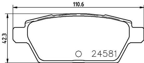 NP5026 Nisshinbo Колодки тормозные дисковые задні Mazda 6 2.3, 3.7 (05-) ()