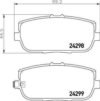 NP5043 Nisshinbo Колодки тормозные дисковые задние Mazda MX-5 1.8, 2.0 (05-) ()