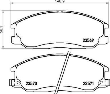 NP6007 Nisshinbo Колодки тормозные дисковые передние Hyundai Santa Fe 01-06)/Ssang Yong Actyon, Kyron, Rexton 2.0, 2.4, 2.7 (05-) ()