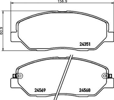 NP6030 Nisshinbo Колодки тормозные дисковые передние Hyundai Santa Fe 2.0, 2.2 (12-) ()