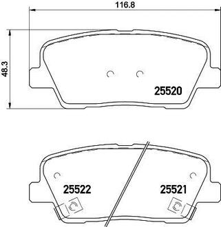 NP6042 Nisshinbo Колодки тормозные дисковые задні Hyundai Santa Fe/Kia Sorento 2.0, 2.2, 2.4 (09-) ()