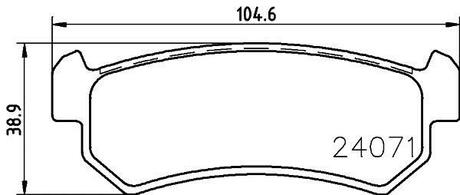 NP6045 Nisshinbo Колодки тормозные дисковые задні Daewoo Nubira/Chevrolet Lachetti 1.6, 1.8 (03-) ()