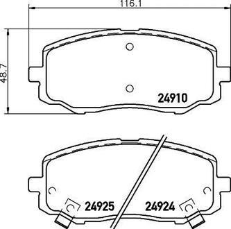 NP6085 Nisshinbo Колодки тормозные дисковые передние Hyundai i10, i20/Kia Picanto 1.0, 1.1, 1.2 (04-) ()