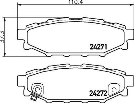 NP7006 Nisshinbo Колодки тормозные дисковые задние Subaru Forester, Impreza, Legacy, Outback 2.0, 2.2, 2.5 (03-) ()