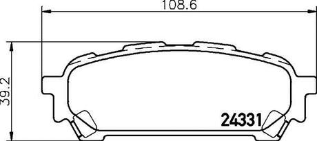 NP7009 Nisshinbo Колодки тормозные дисковые задні Subaru Forester, Impreza 2.0, 2.2, 2.5 (02-) ()