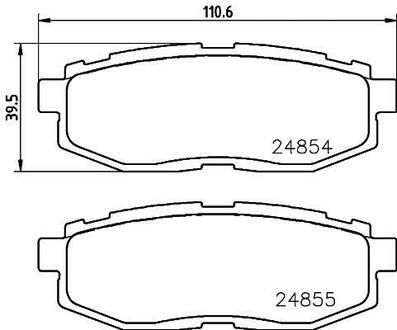NP7013 Nisshinbo Колодки тормозные дисковые задние Subaru Forester 2.0 (13-19), Tribeca 3.0, 3.6 (06-14) ()