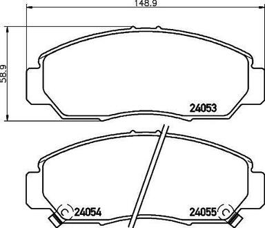 NP8007 Nisshinbo Колодки тормозные дисковые передні Honda Accord VII 3.0, 3.5 (07-12), FR-V 1.8, 2.0 (04-) ()