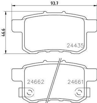 NP8009 Nisshinbo Колодки тормозные дисковые задні Honda Accord VIII 2.0, 2.2, 2.4 (08-13) ()