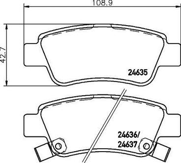 NP8014 Nisshinbo Колодки тормозные дисковые задні Honda CR-V III 2.0, 2.2, 2.4 (06-) ()