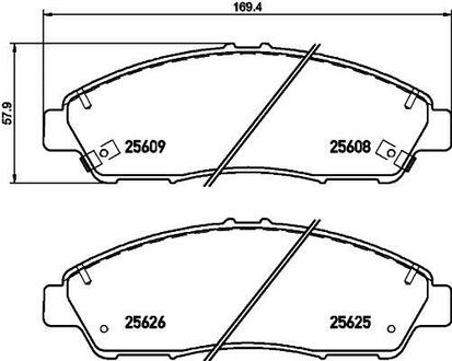 NP8034 Nisshinbo Колодки тормозные дисковые передние Honda Pilot (15-)/Acura MDX (YD_) (13-) ()